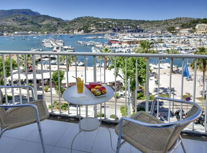 Équipement chambre double Vue sur la Mer avec balcon Hôtel Miramar